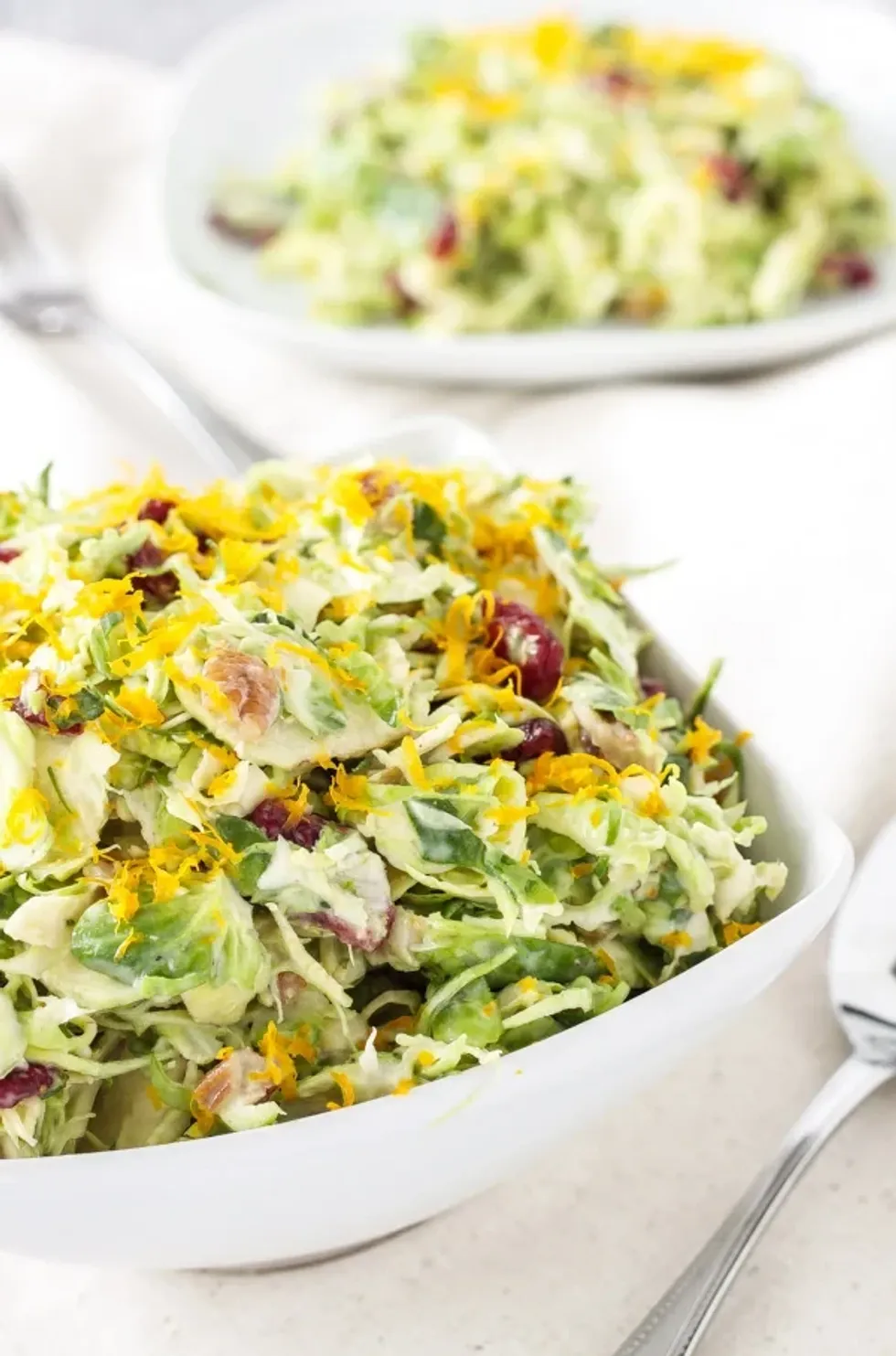 cranberry orange brussels sprout slaw