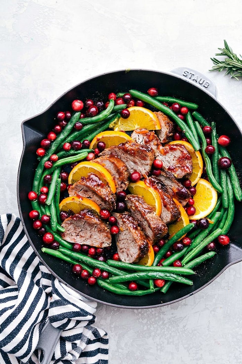 Cranberry Orange Pork Tenderloin With Green Beans