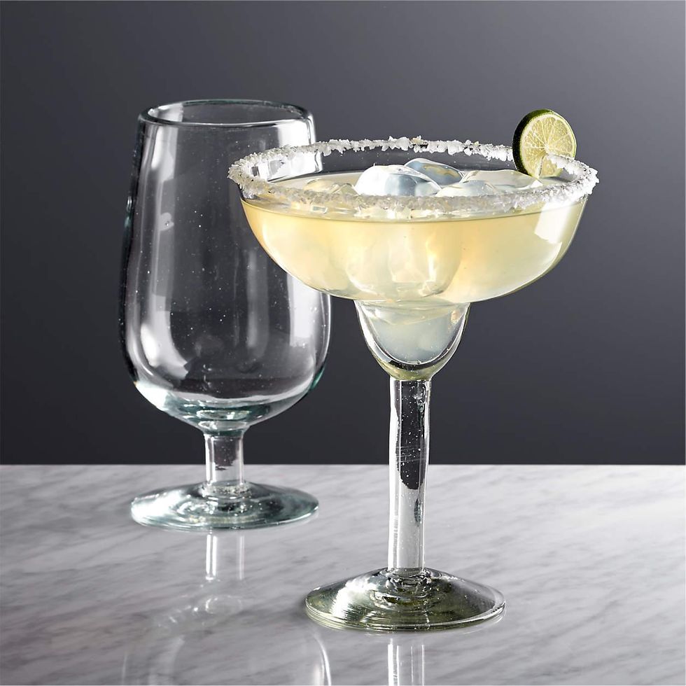 crate and barrel miguel margarita glass