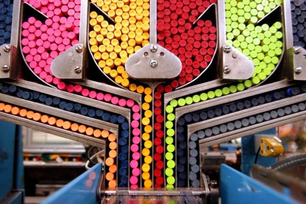 crayons being made