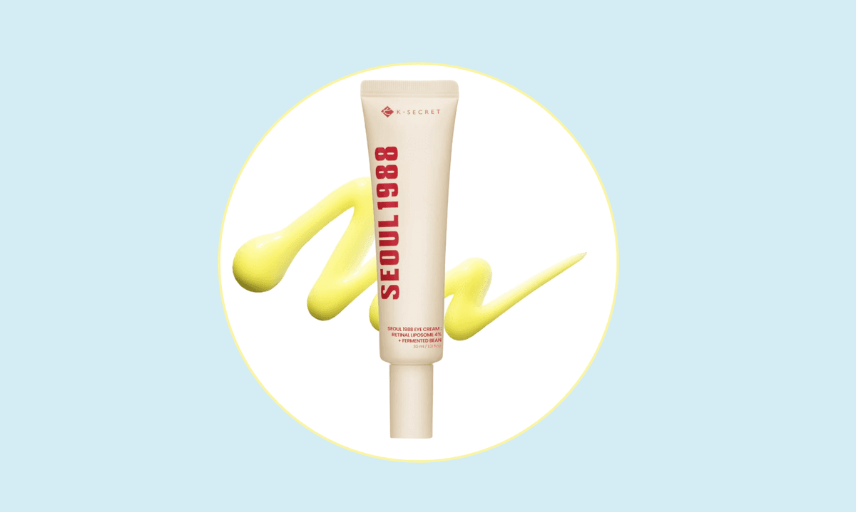 Cream tube labeled "Seoul 1988" with yellow cream swirl on pastel background.