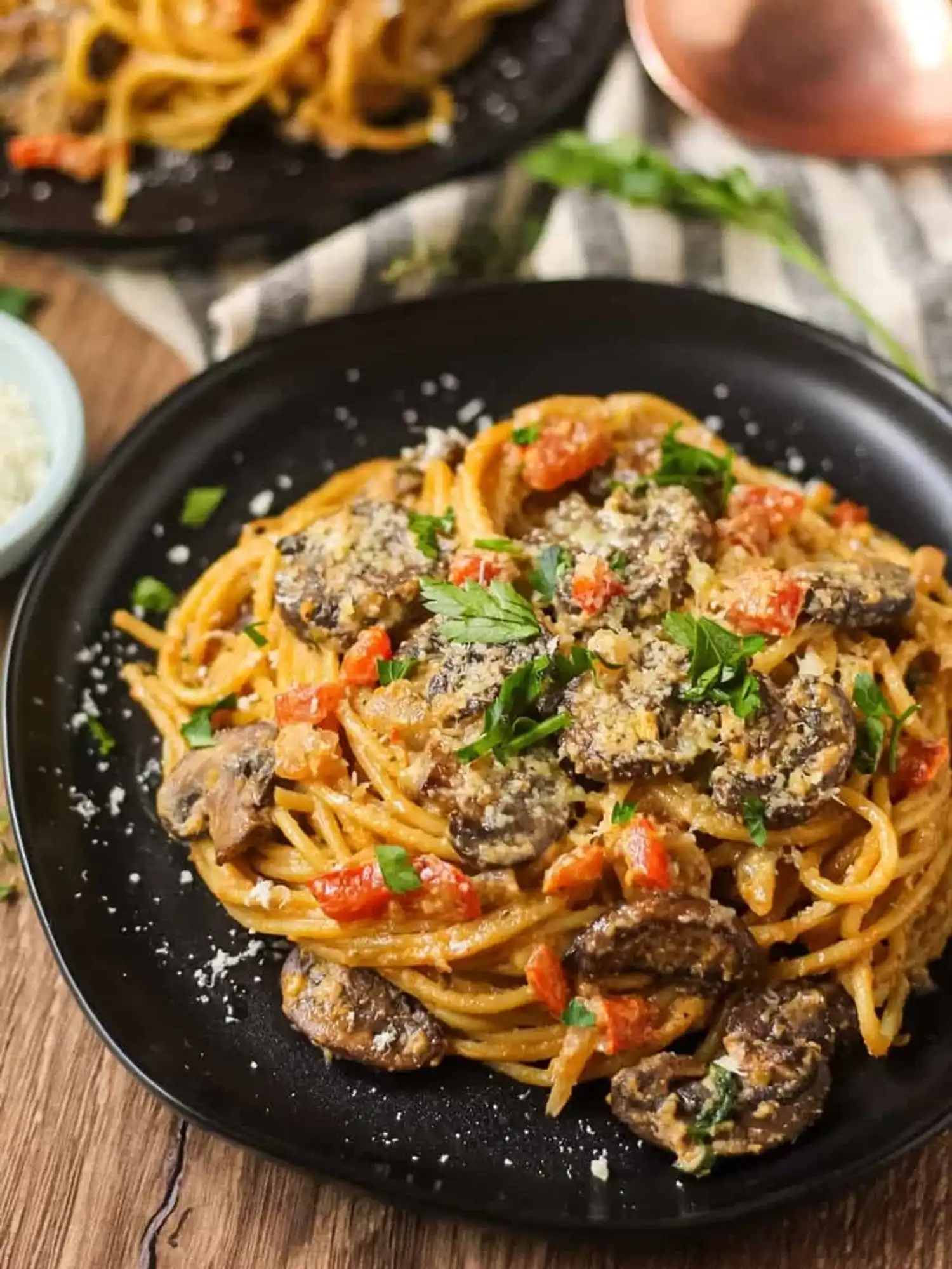 creamy cajun mushroom pasta