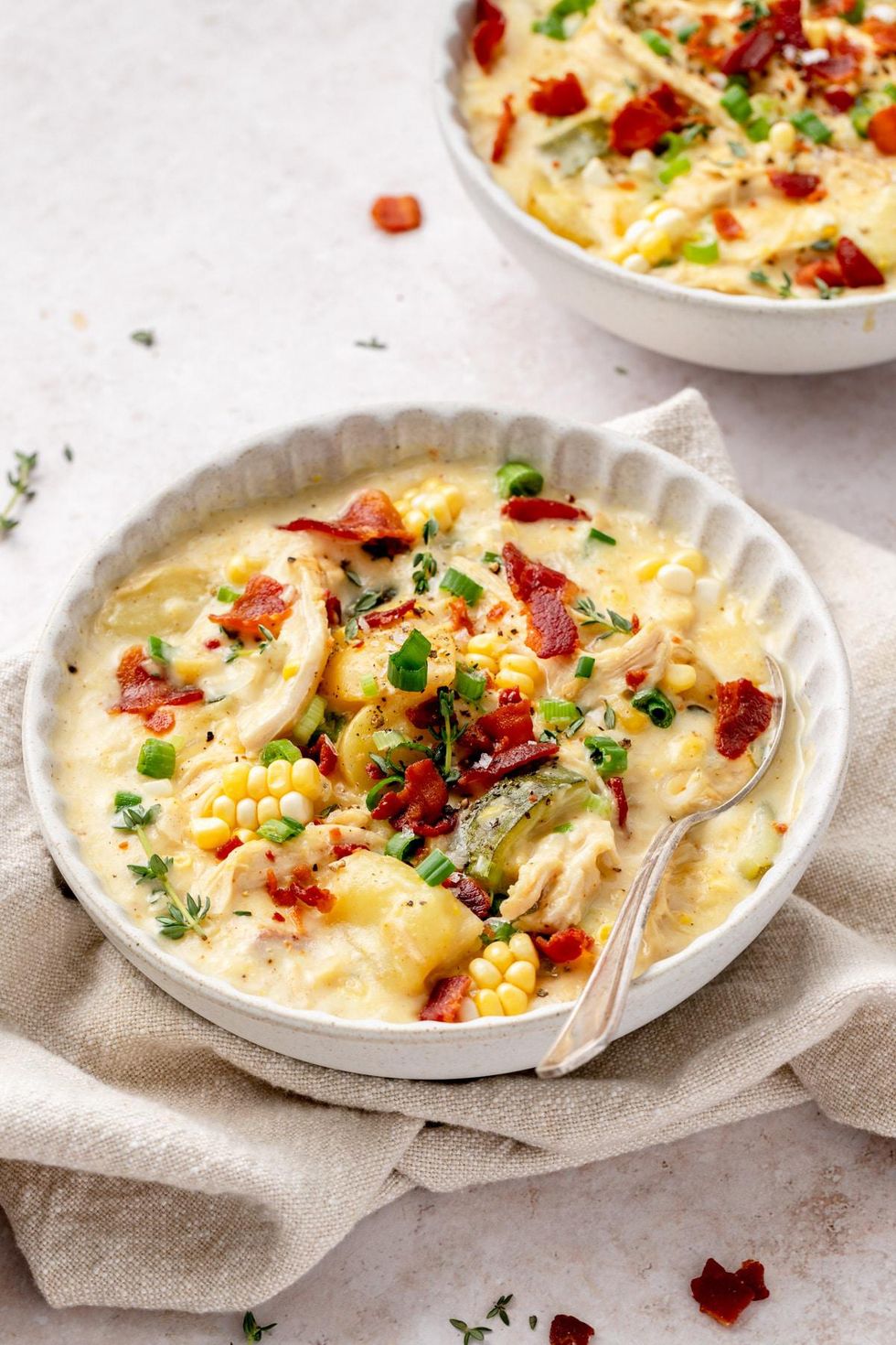 Creamy Chicken Corn Chowder With Bacon