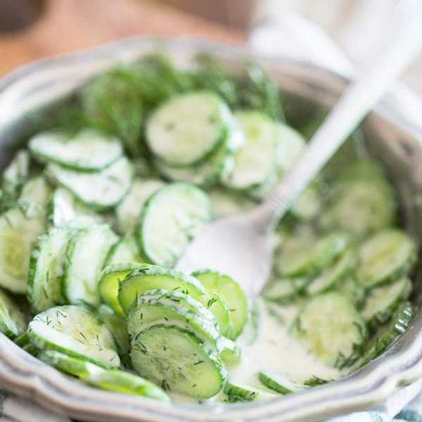 Creamy Dill Cucumber Salad