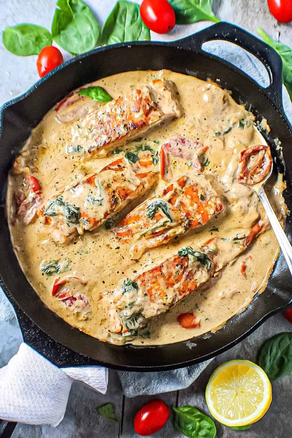 Creamy Garlic Tuscon Salmon