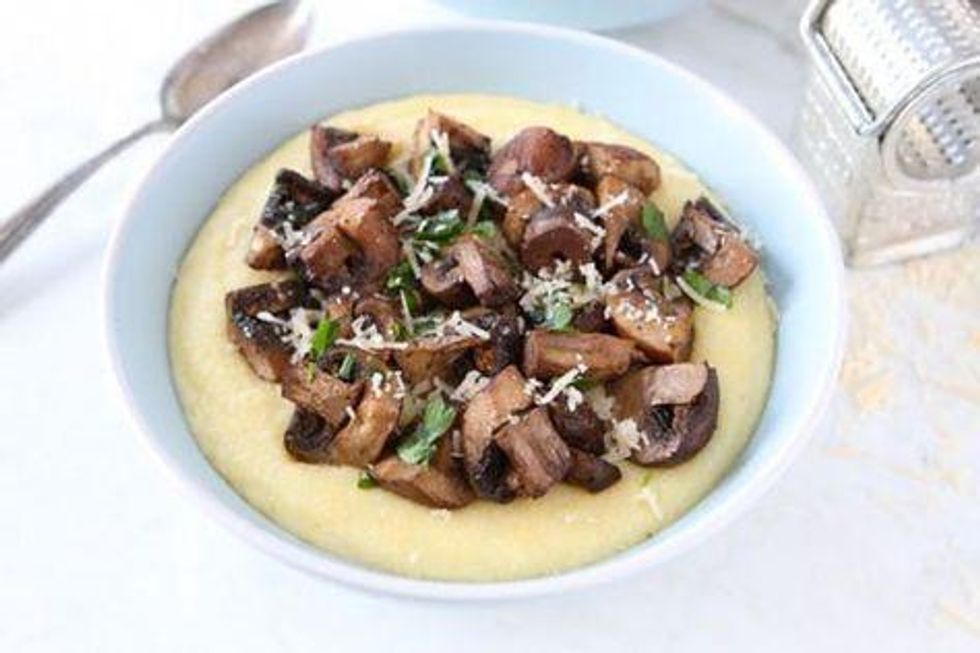 Creamy Polenta with Roasted Mushrooms