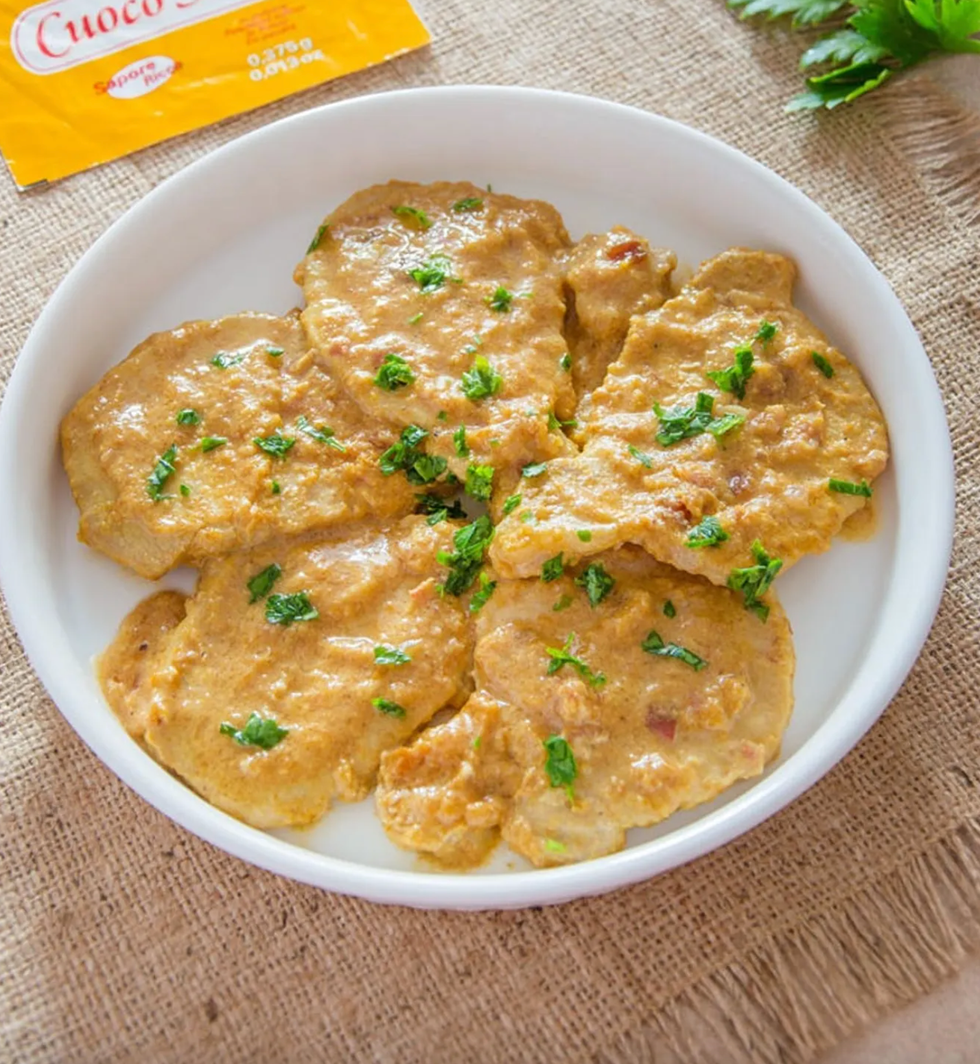 Creamy Pork Chops With Saffron Mascarpone Sauce