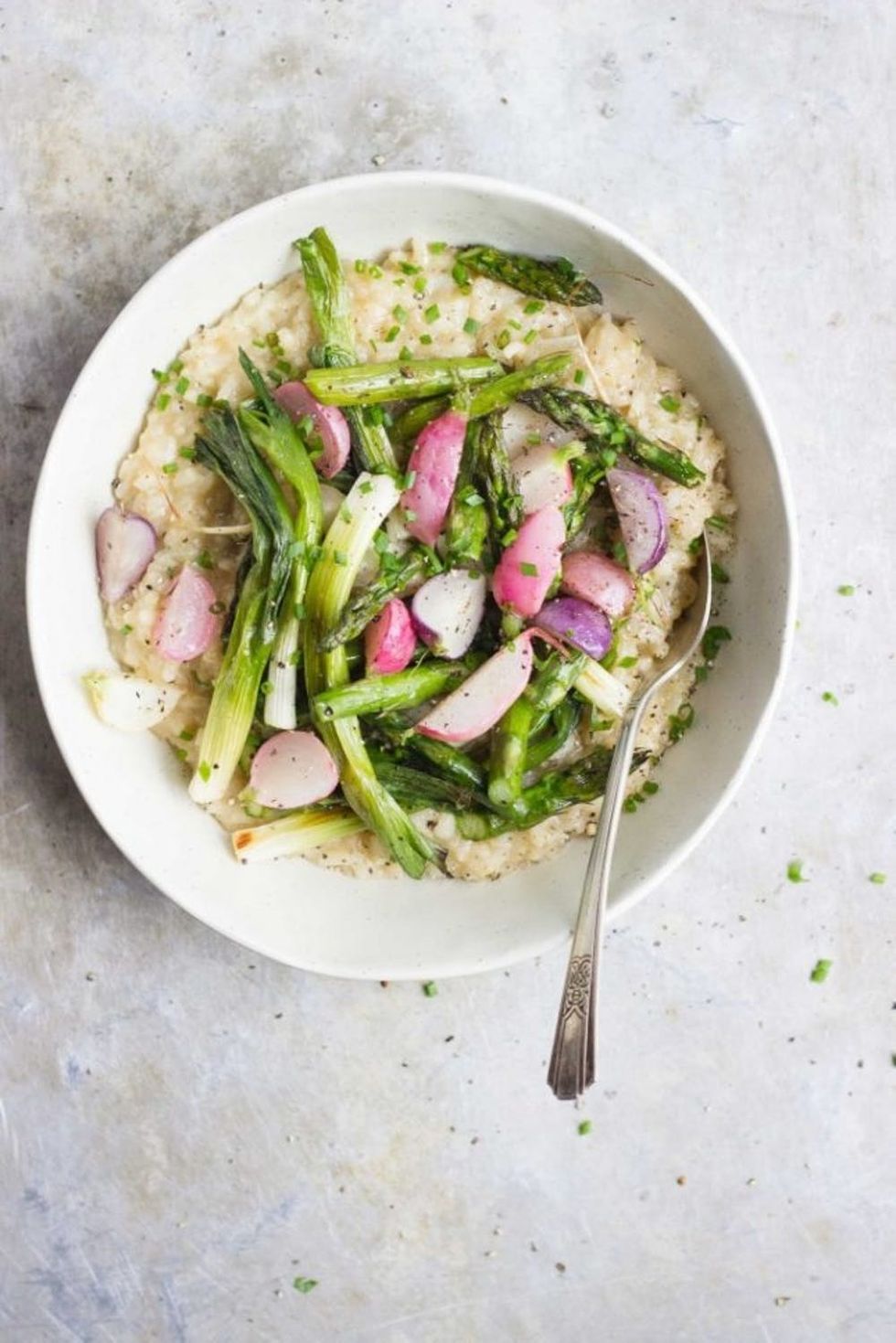 Creamy Risotto With Roasted Spring Vegetables