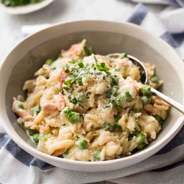 Creamy Salmon Orzo