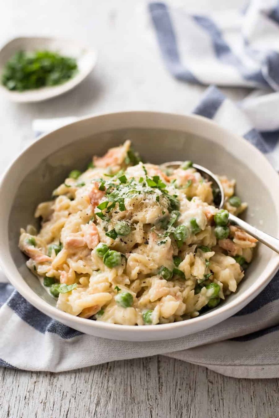 Creamy Salmon Orzo