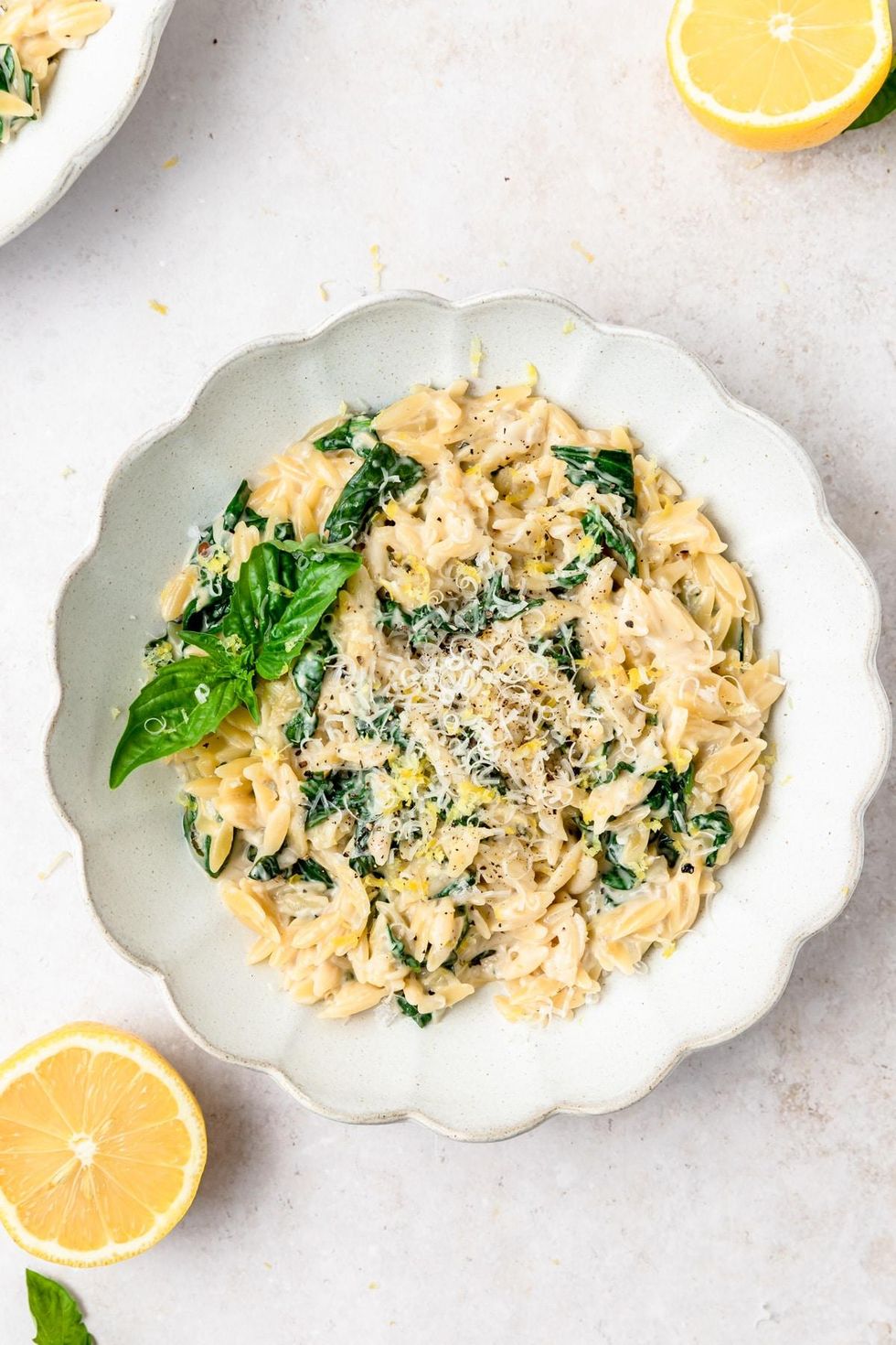Creamy Spinach Lemon Orzo