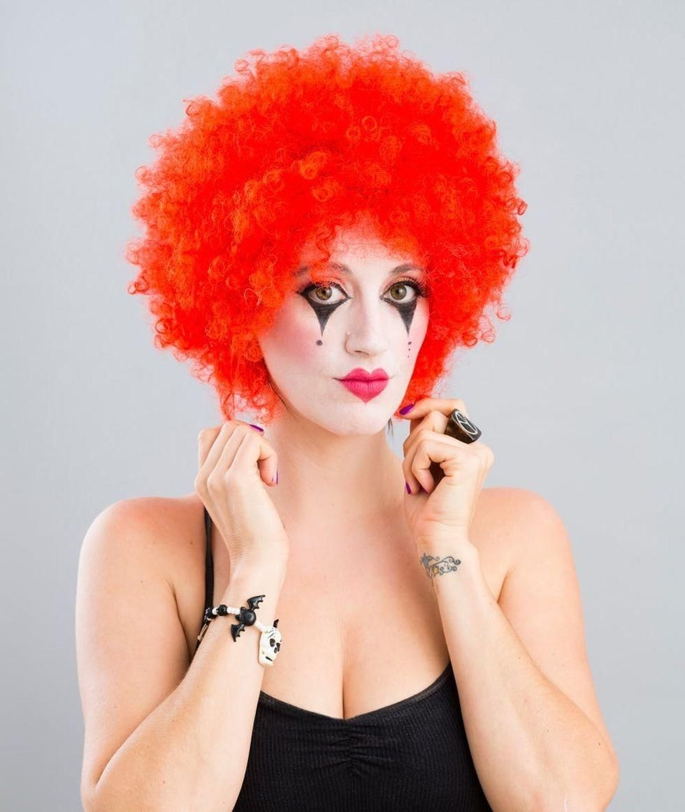 Creepy Clown Halloween makeup look