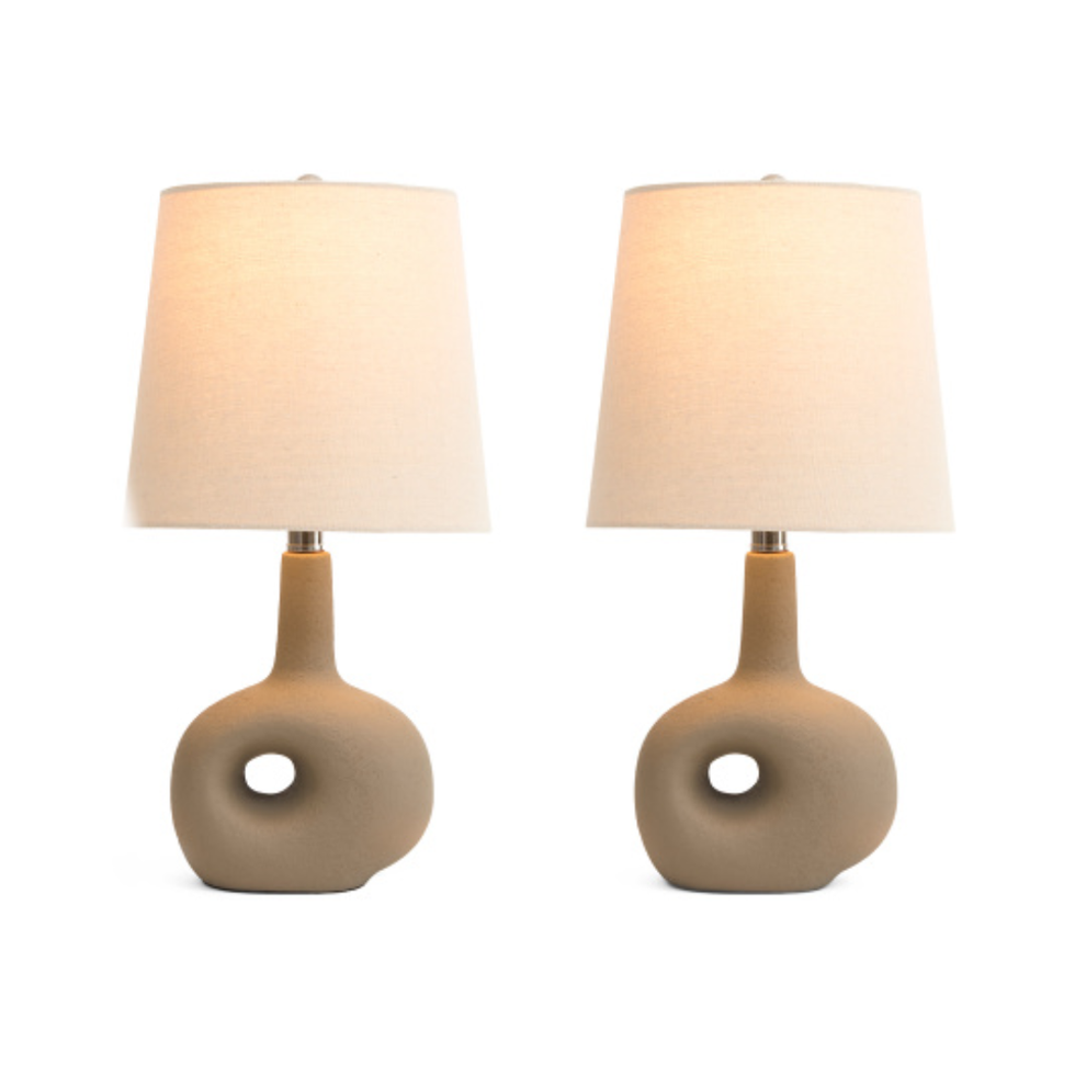 Crestview Collection Organic Shaped Ceramic Table Lamps
