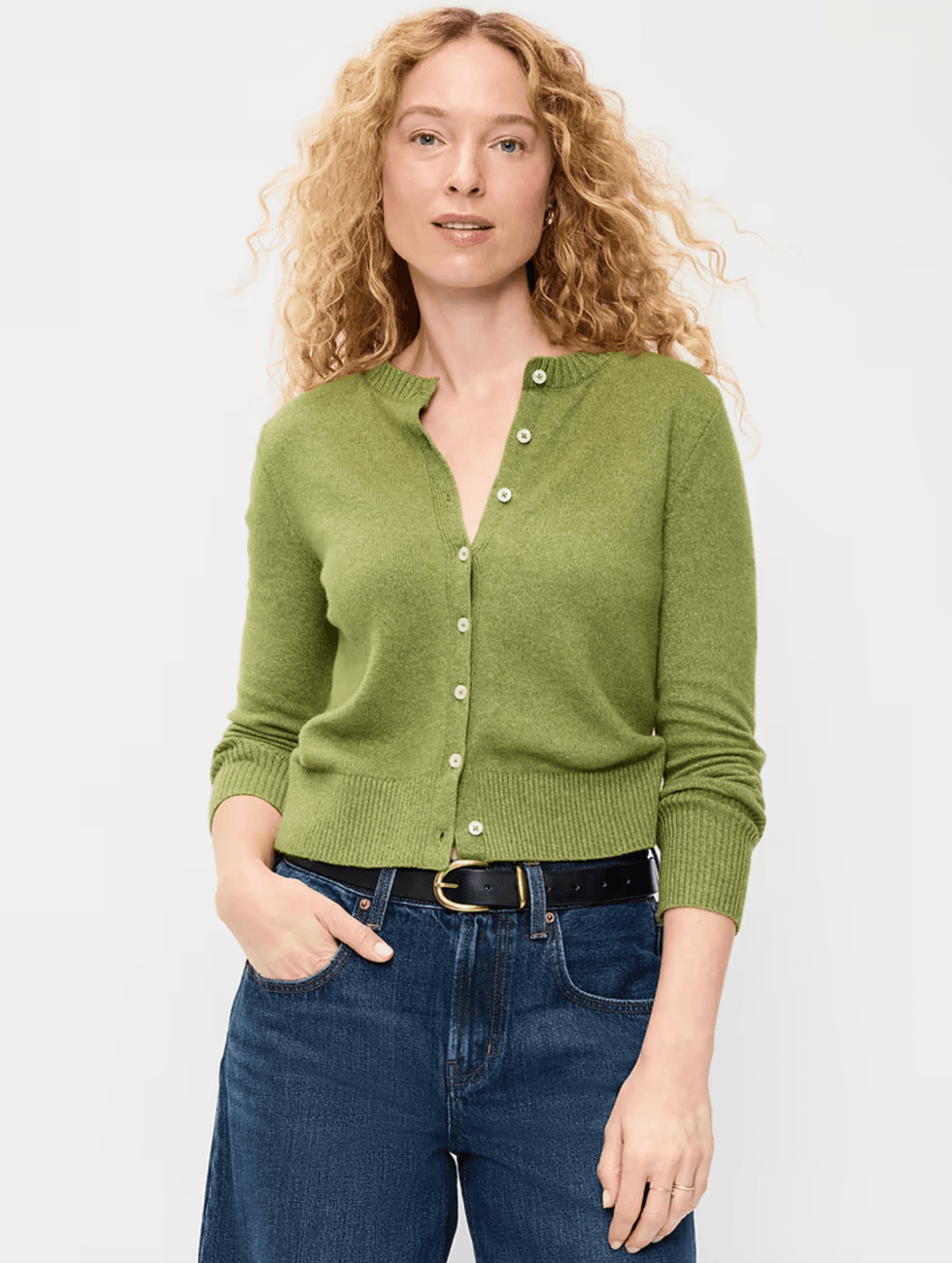 Crewneck Cardigan Sweater