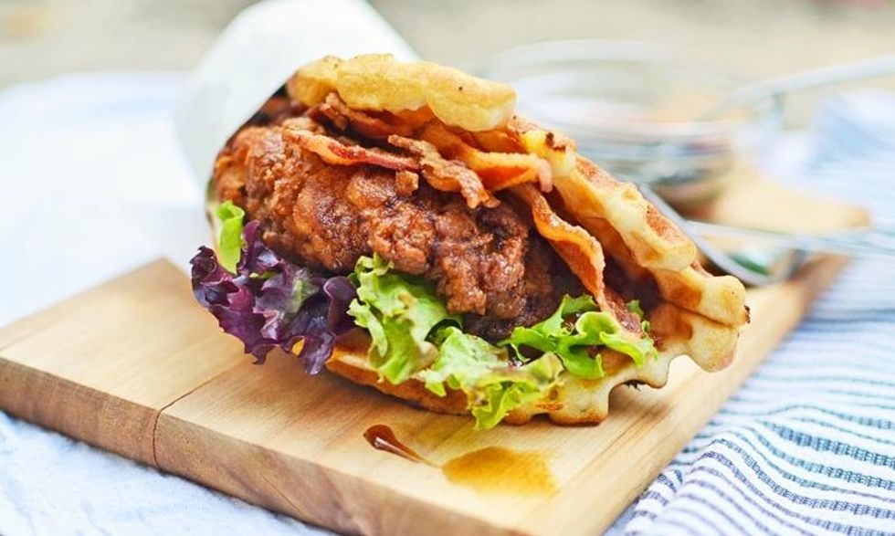 Crispy Chicken Waffle Wrap