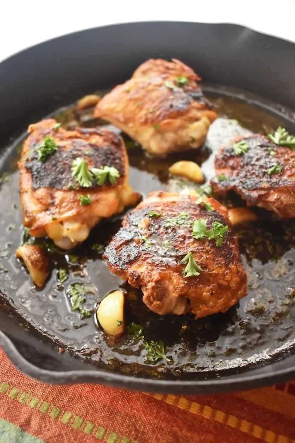 Crispy Honey Lemon Chicken Thighs