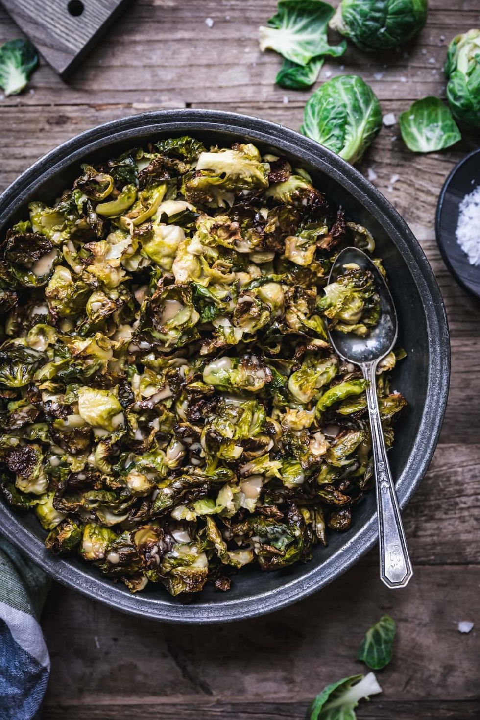 Crispy Maple Mustard Brussel Sprouts