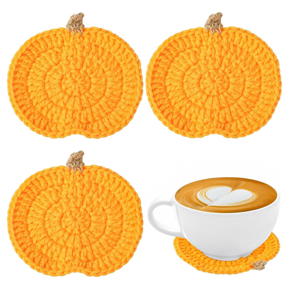 Crochet Pumpkin Coasters