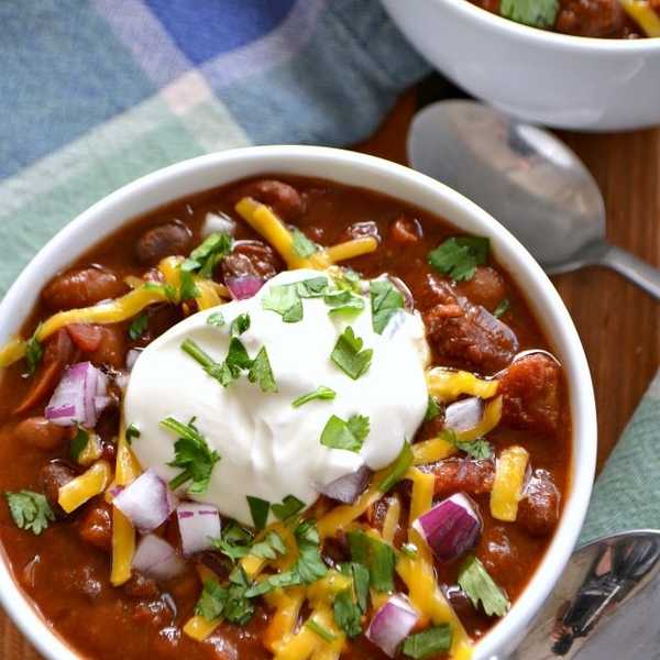 Crock Pot Spicy 3-Bean Chili