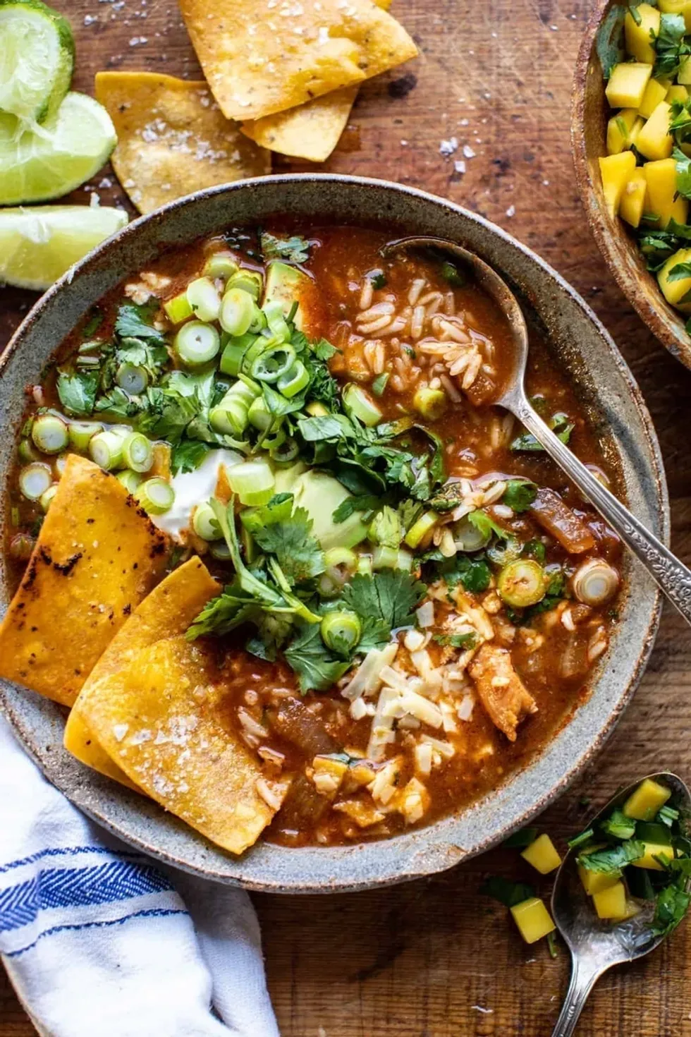 Crockpot Spicy Chicken Tortilla Soup