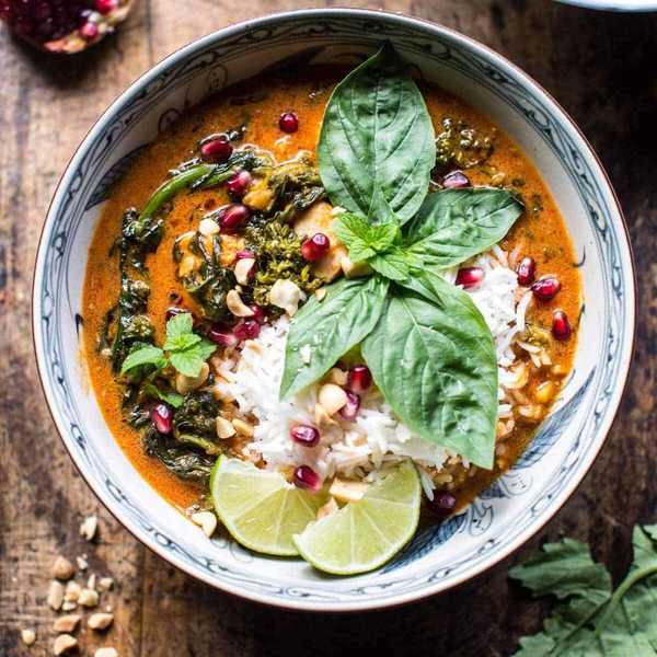 Crockpot Thai Broccoli Rabe Chicken Curry