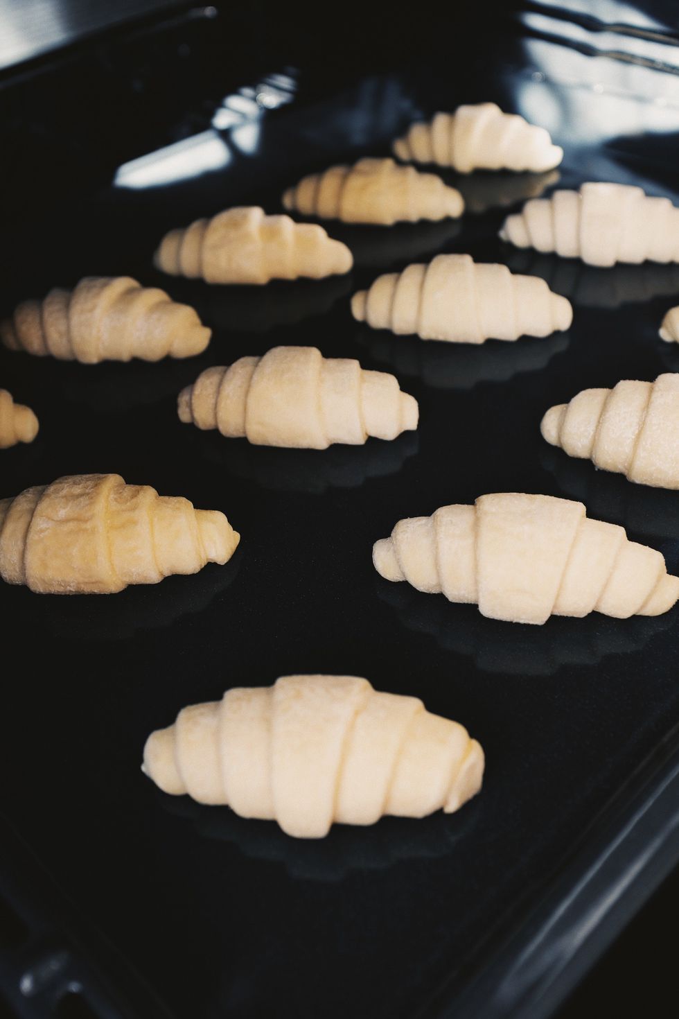 Croissant resting on counter