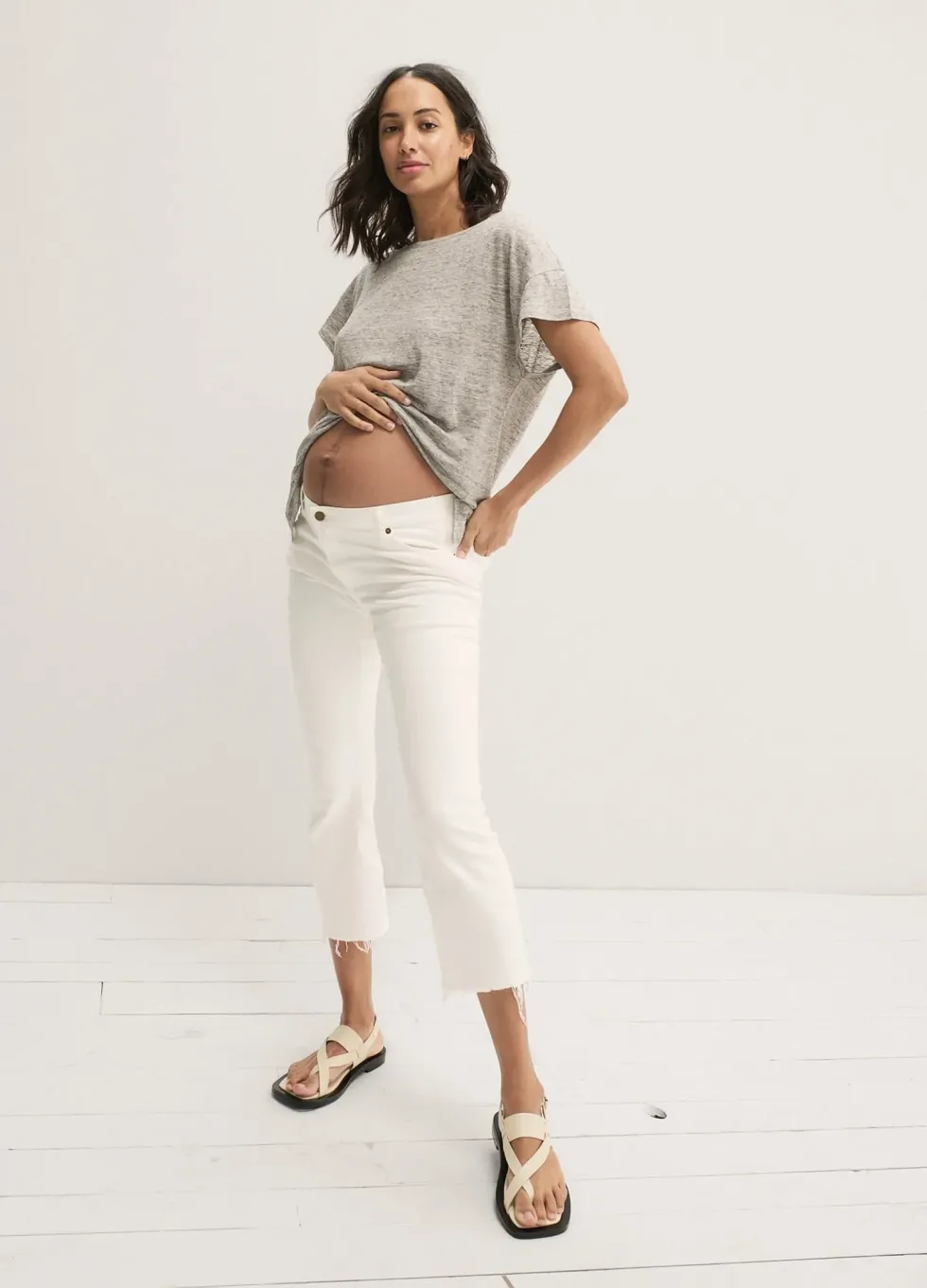Crop Maternity Jeans