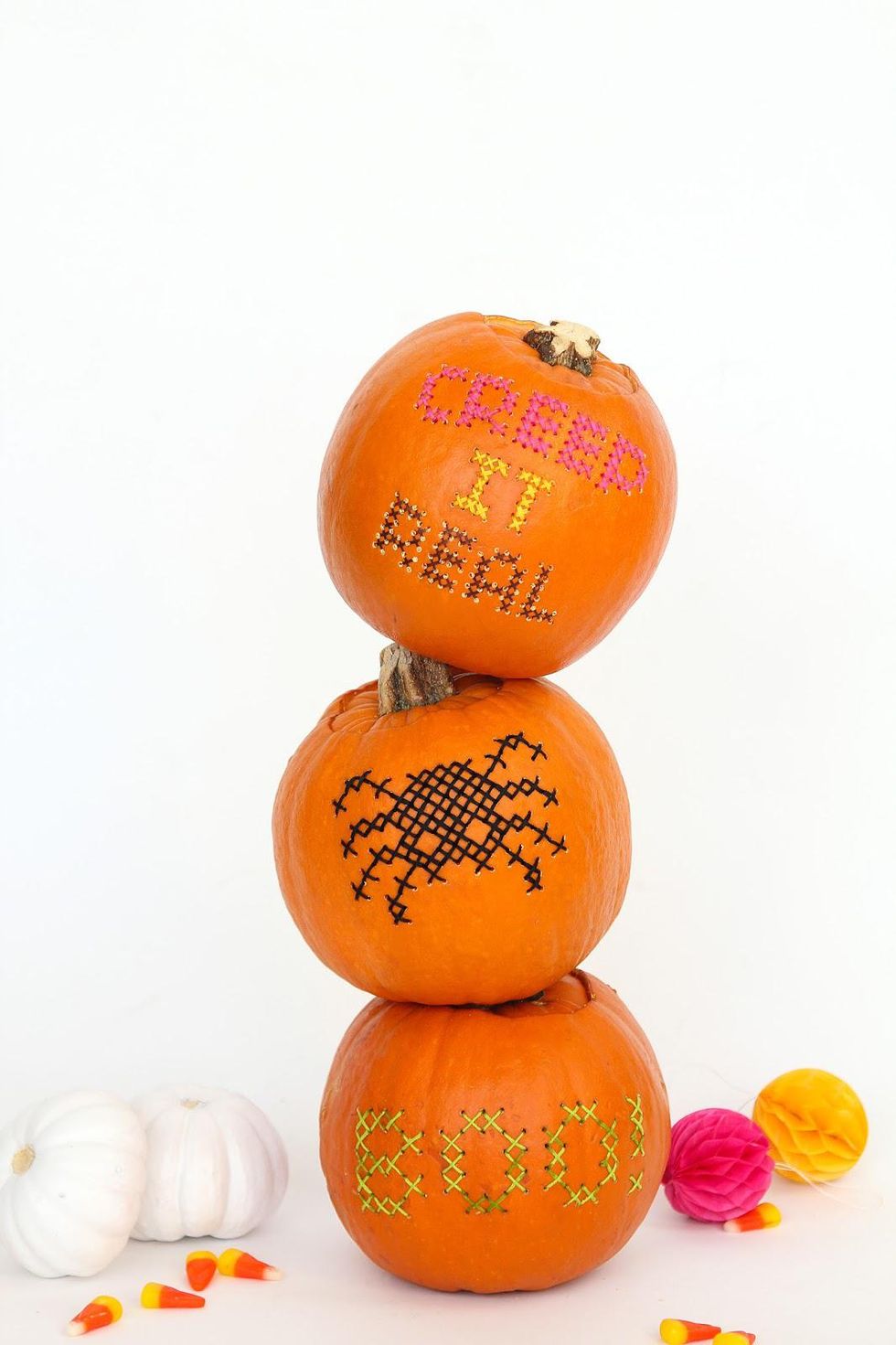 cross stitch pumpkins
