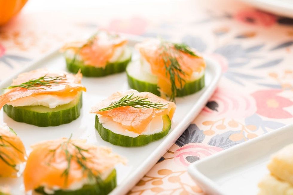 Cucumber + Cream Cheese + Smoked Salmon + Dill