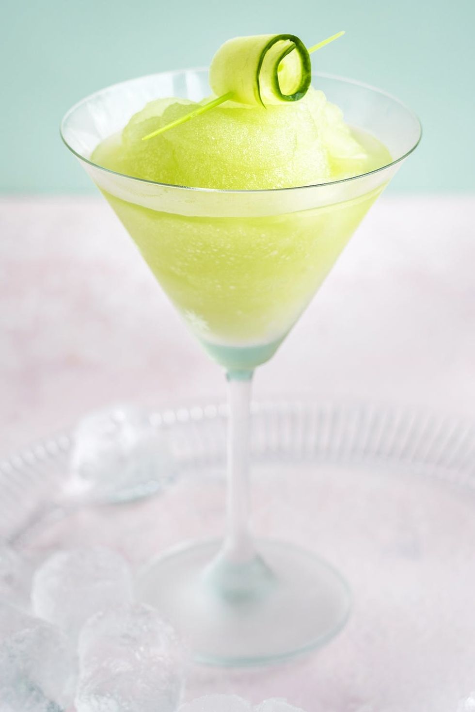 Cucumber gin slushie