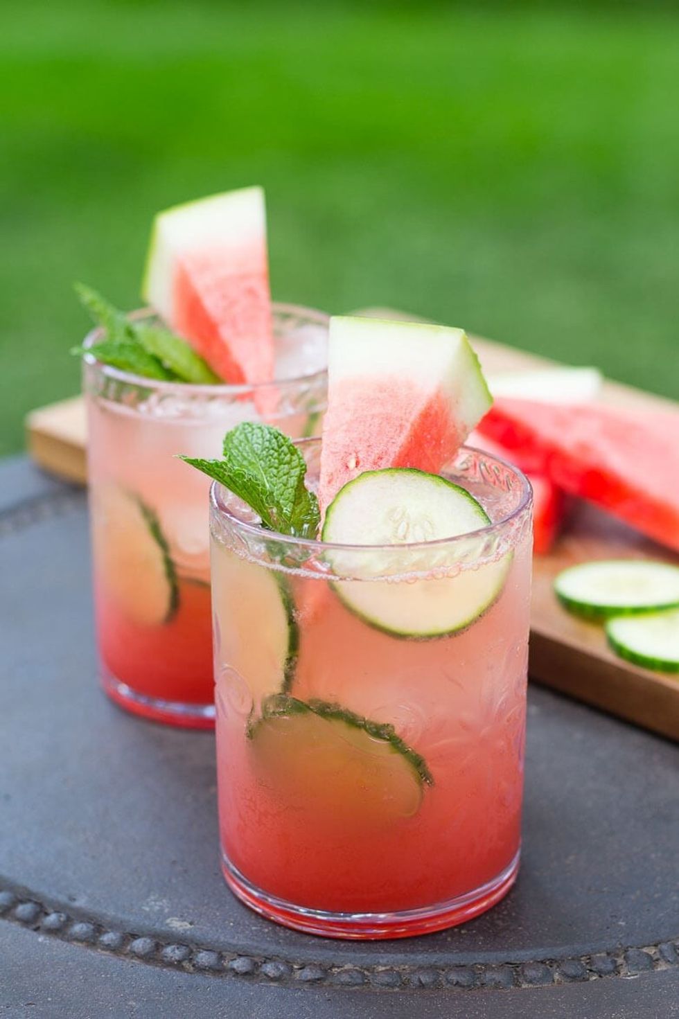 Cucumber & Watermelon Mojitos