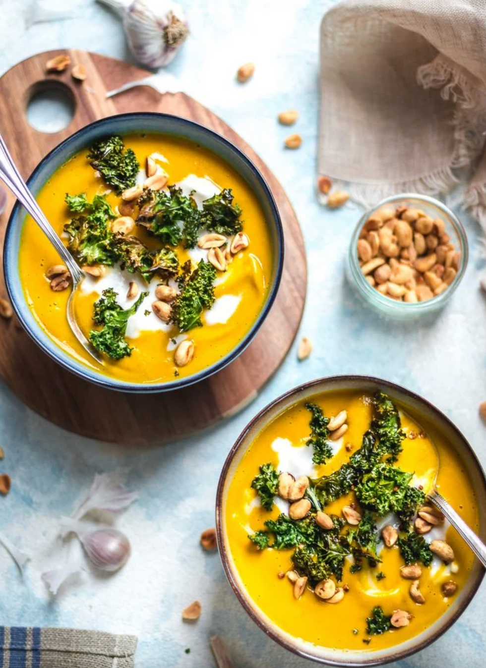 Curried Butternut Squash and Sweet Potato Soup winter dinner ideas