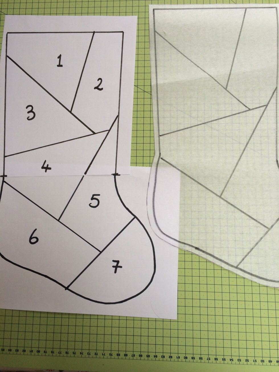 Cut out stitch & tear adding 1/4 inch seam allowance