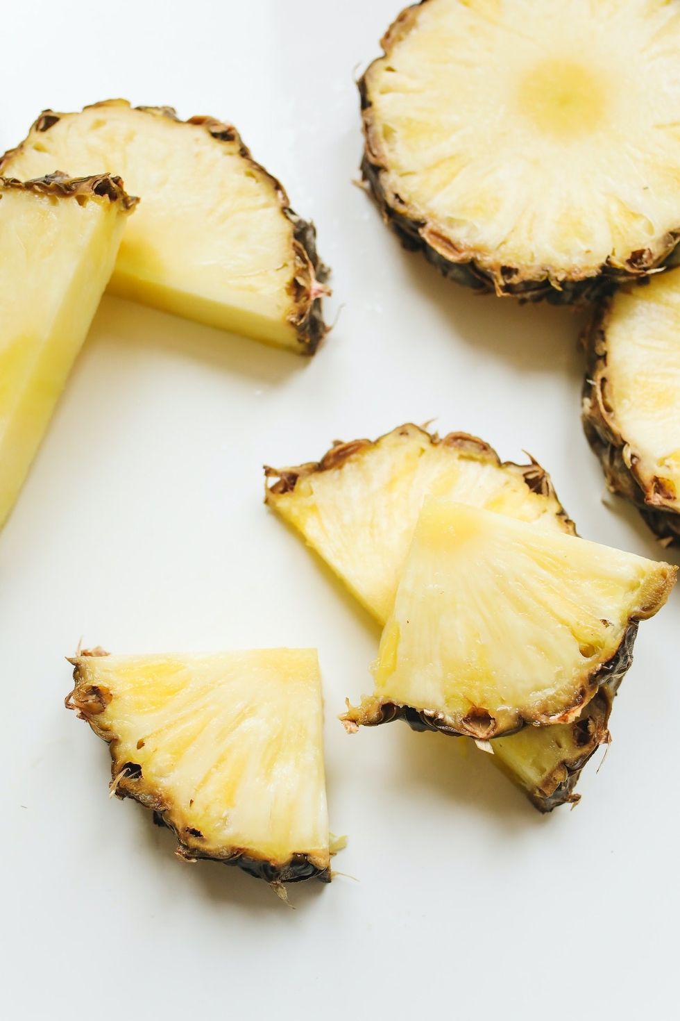 cut up pineapple chunks