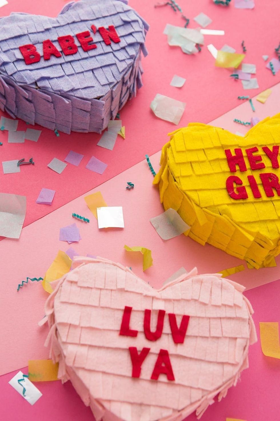 cute and colorful conversation heart boxes