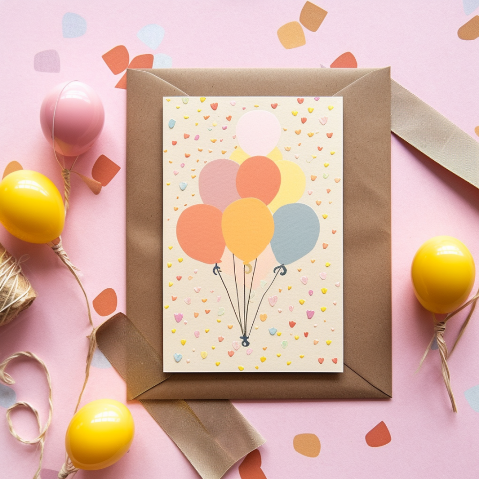 cute diy birthday cards with balloons and hearts