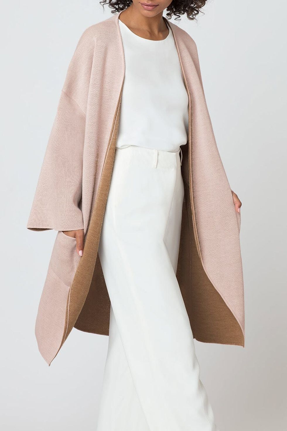 Cuyana Lightweight Reversible Knitted Coat