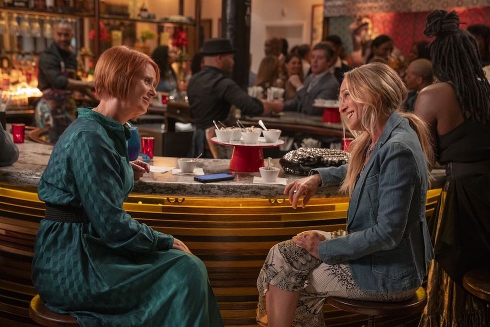 Cynthia Nixon and Sarah Jessica Parker in 'And Just Like That' season 3