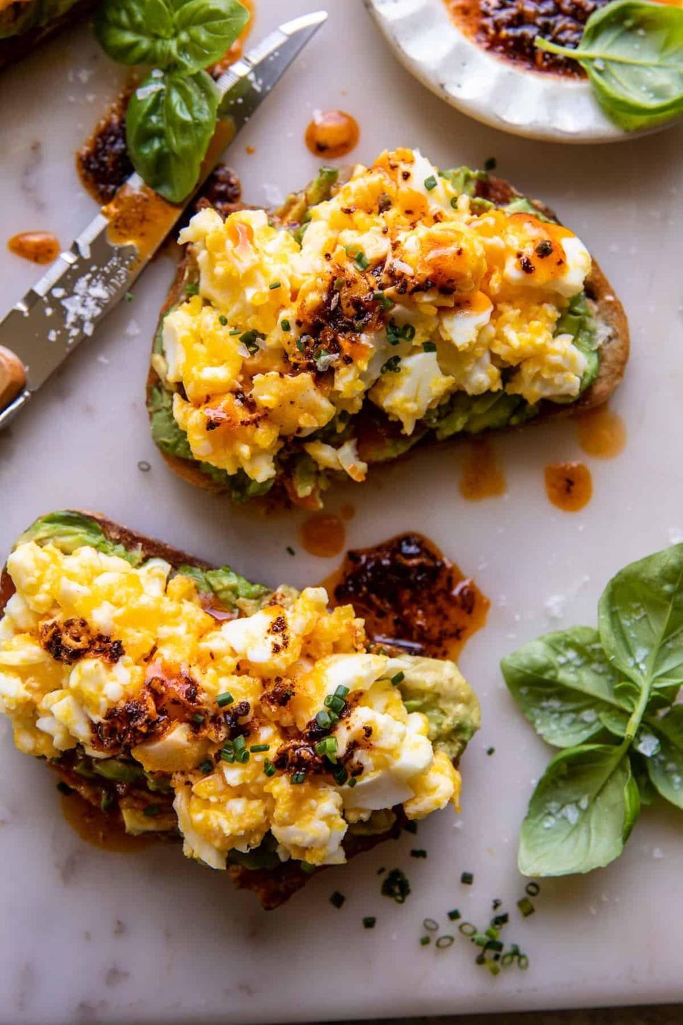 Dad's Easy Cheesy Eggs With Chili Butter