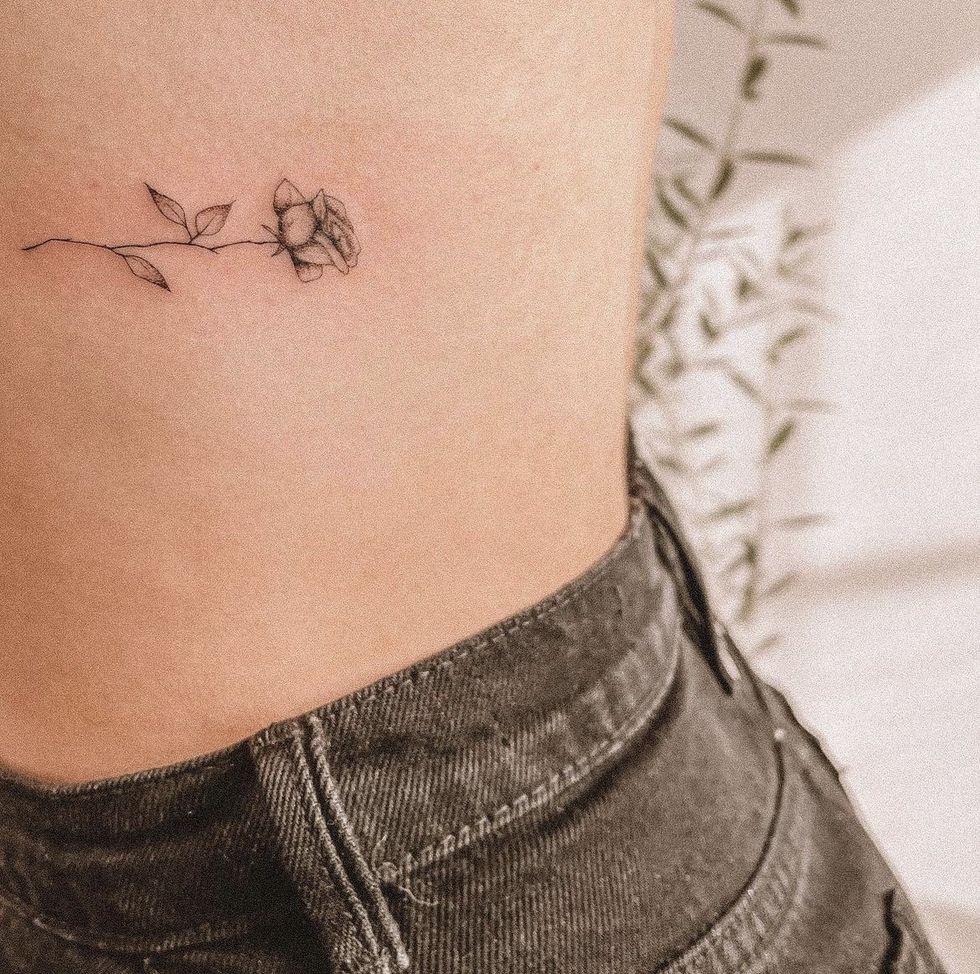 Dainty Rose tattoo