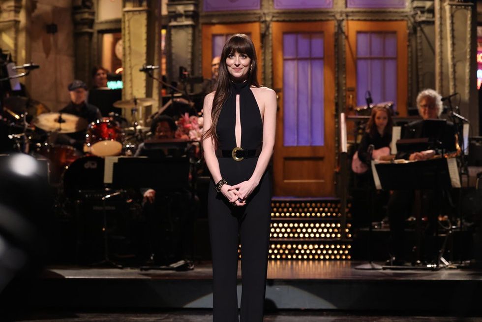 dakota johnson during her snl monologue