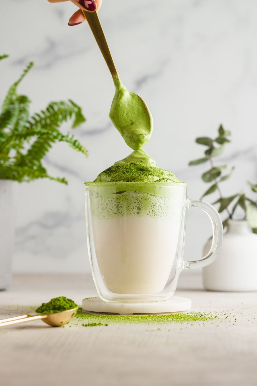 Dalgona matcha