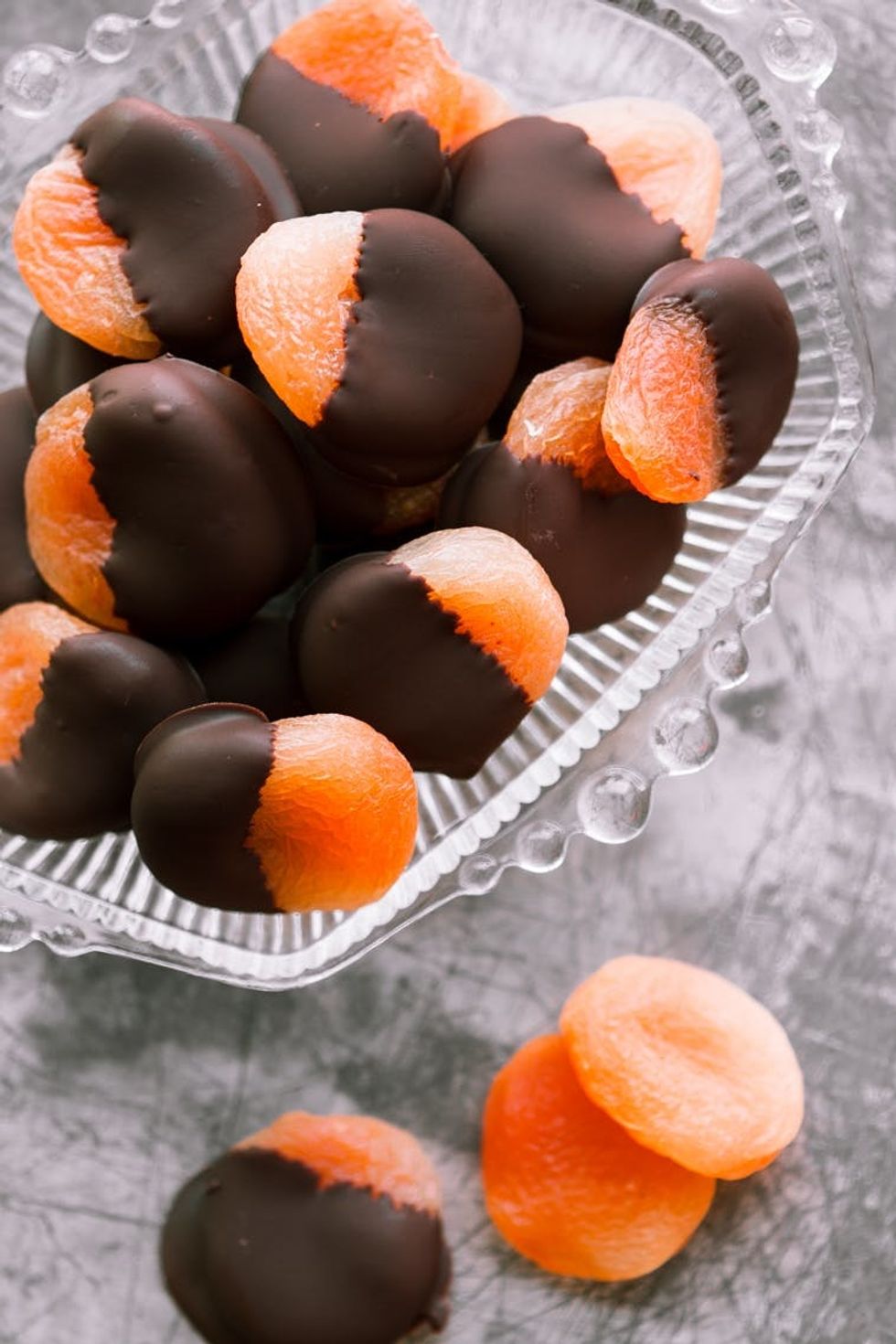 Dark Chocolate Dipped Apricots