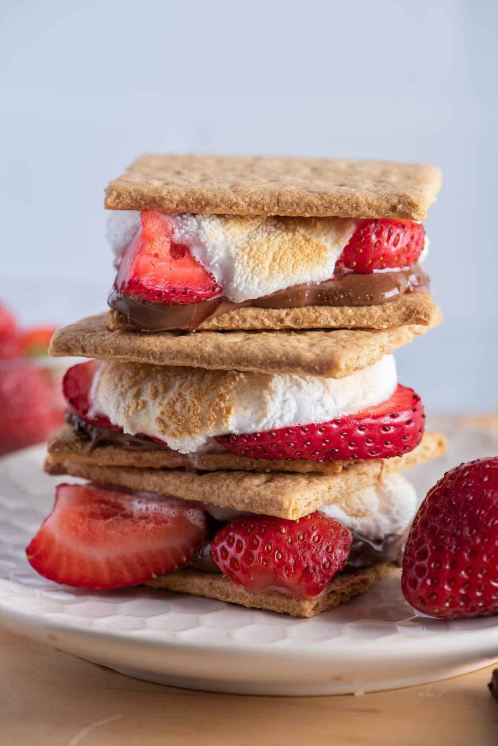 Dark Chocolate Strawberry S'mores