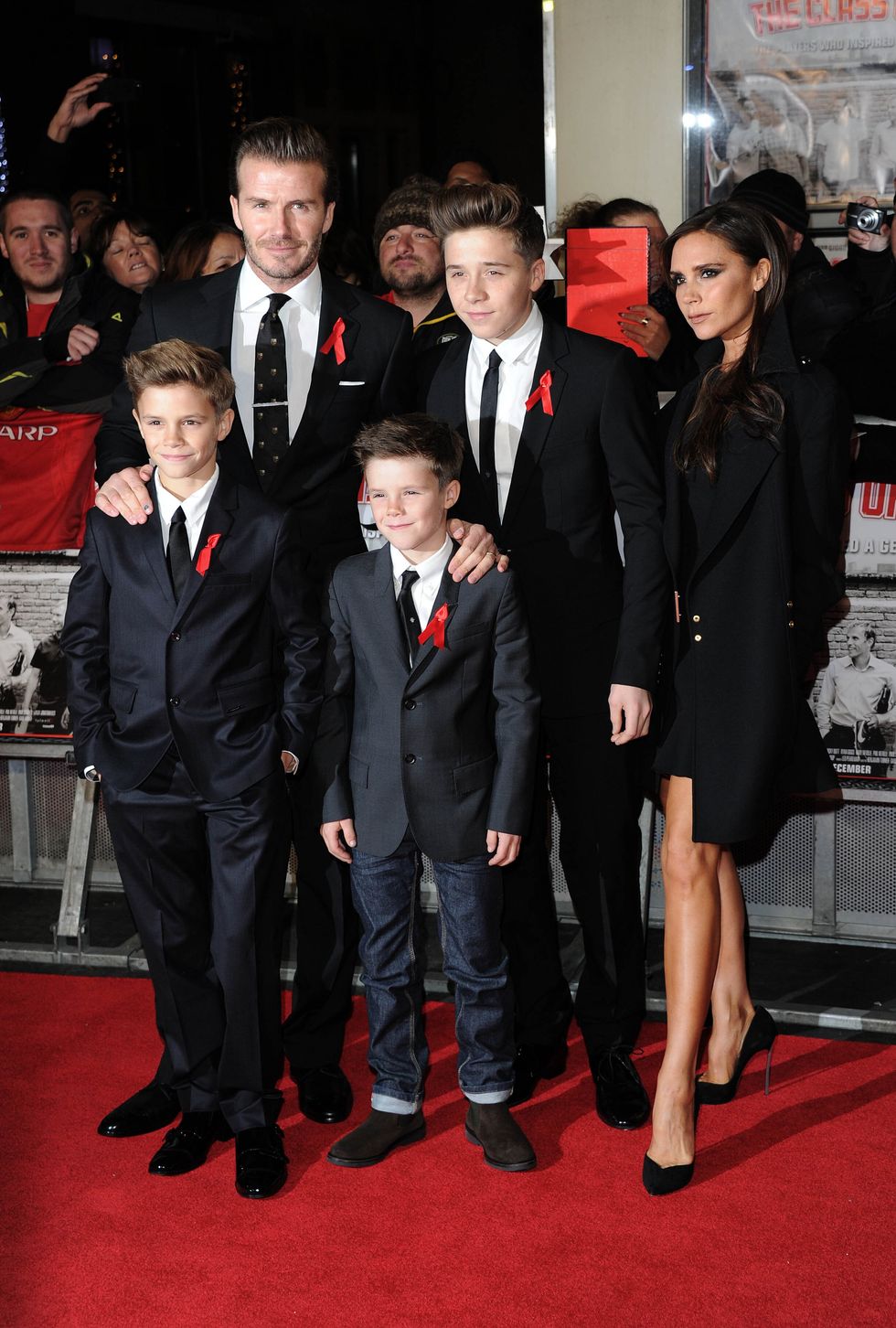 david and victoria bechkam with their sons Brooklyn, Romeo, and Cruz