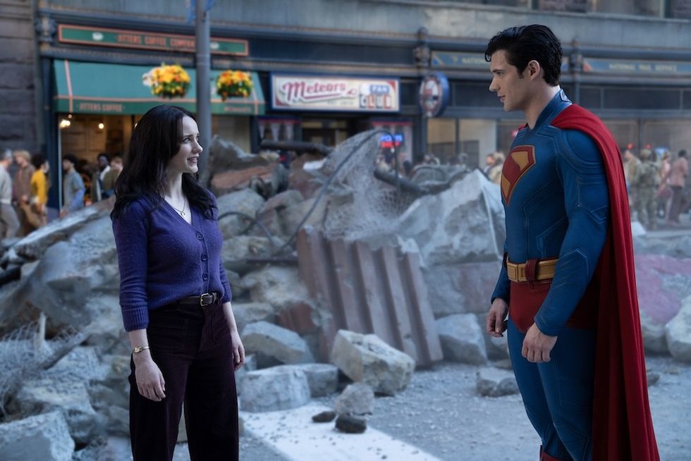 david corenswet as superman rachel brosnahan as lois lane