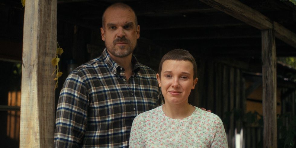 david harbour and millie bobby brown