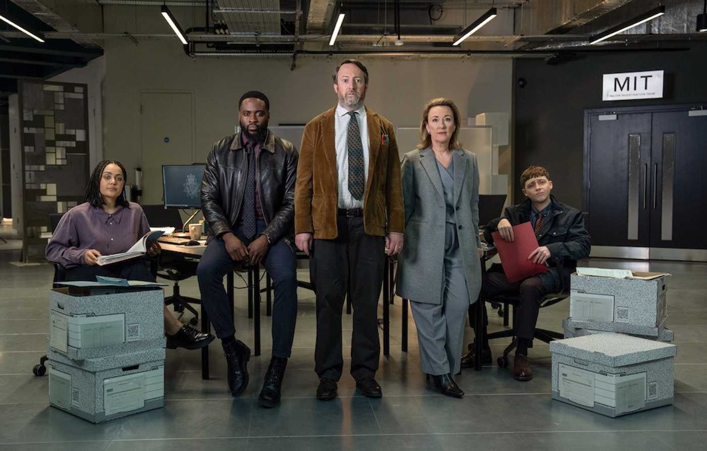 David Mitchell and the cast of Ludwig