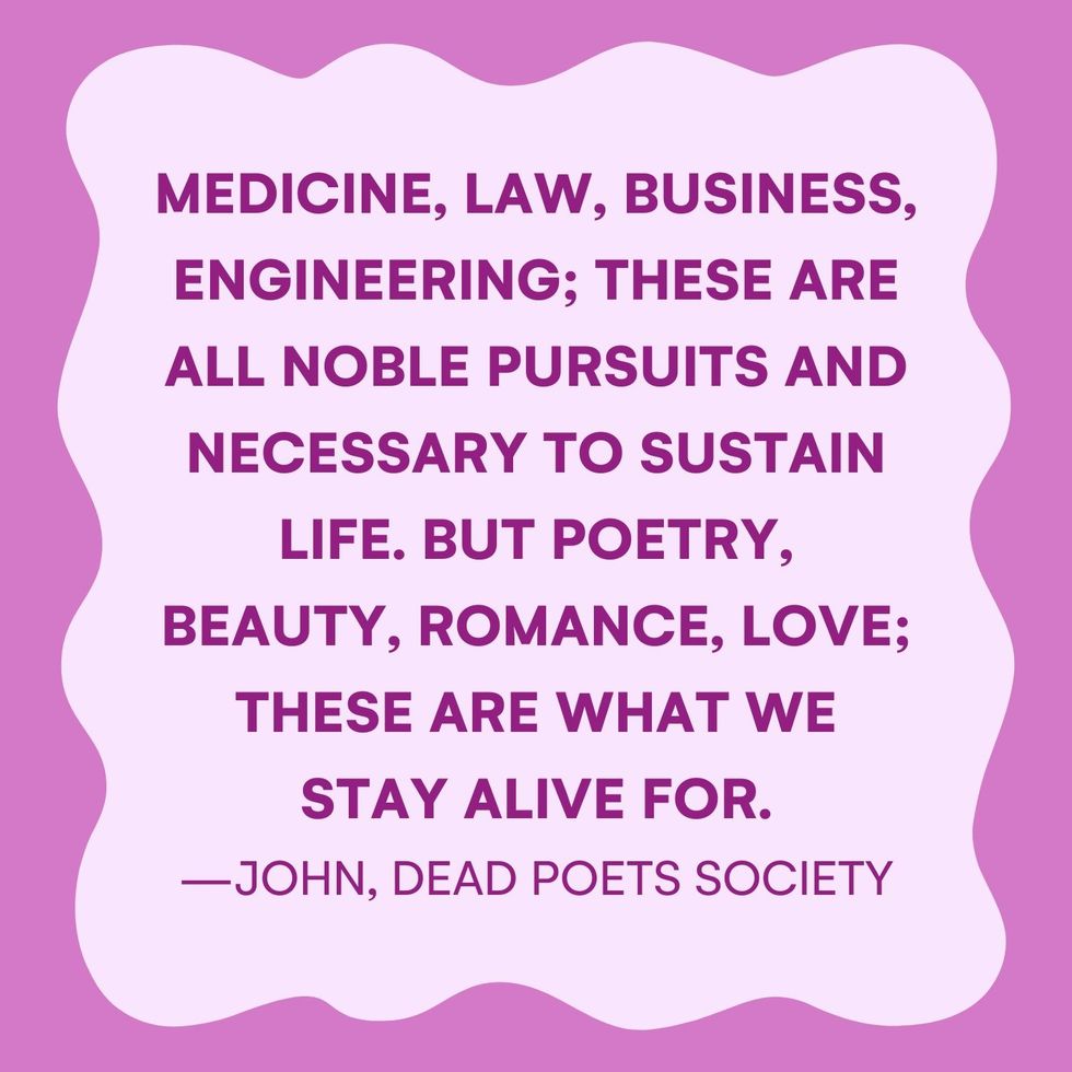 Dead Poets Society romantic movie quotes