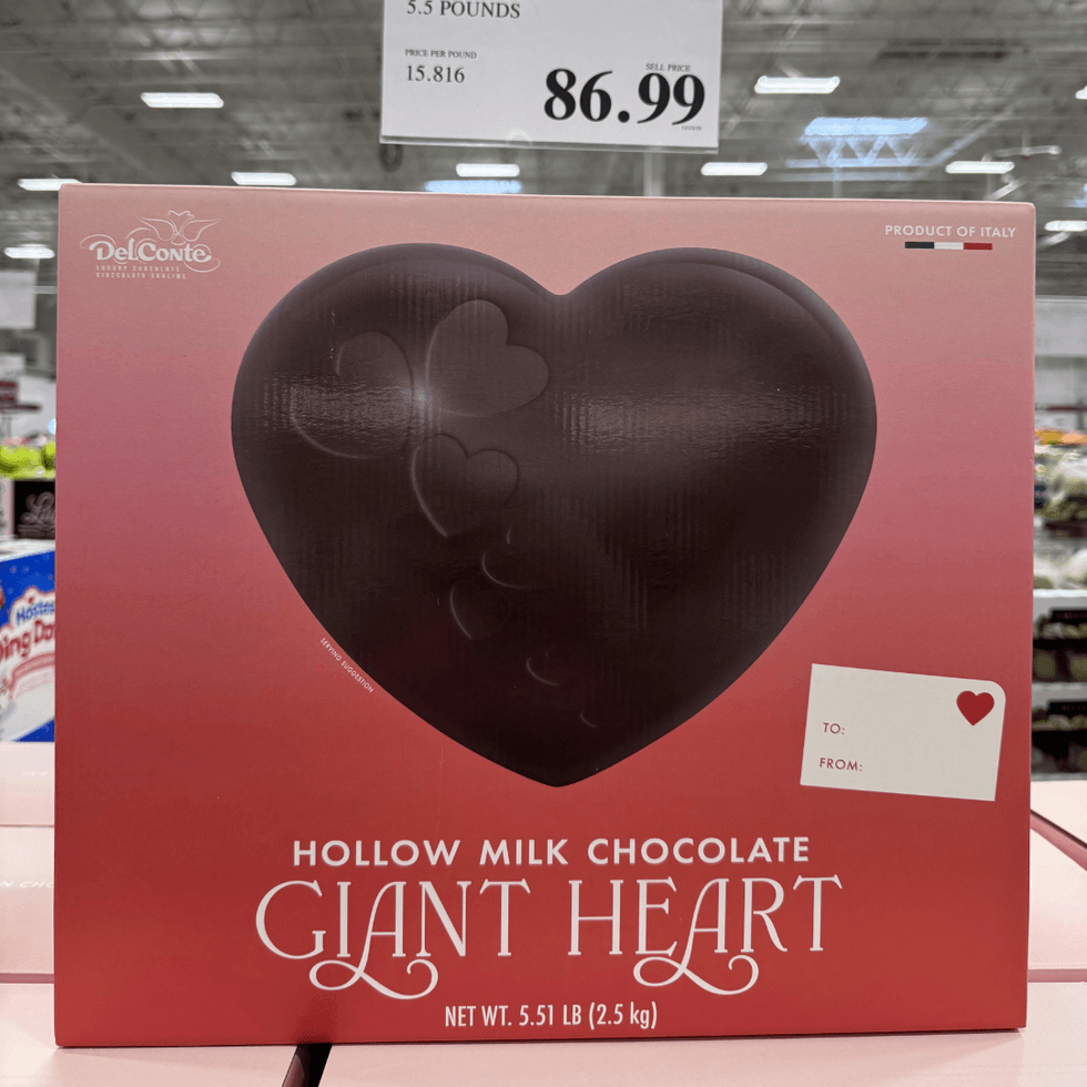 Del Conte Giant Milk Chocolate Heart